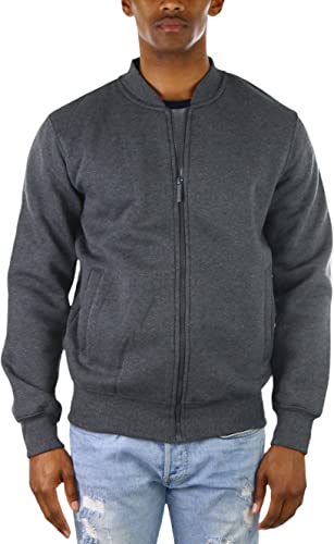 Image of ToBeInStyle Men's Durable and Consistantly Stylish Fleece Bomber Jacket