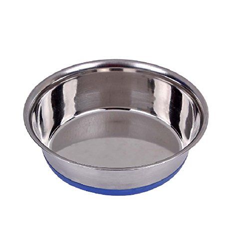 PETS EMPIRE Stainless Steel Dog and Cat Food Bowl with Rubber Base for Grip (Big) at Rs. 114