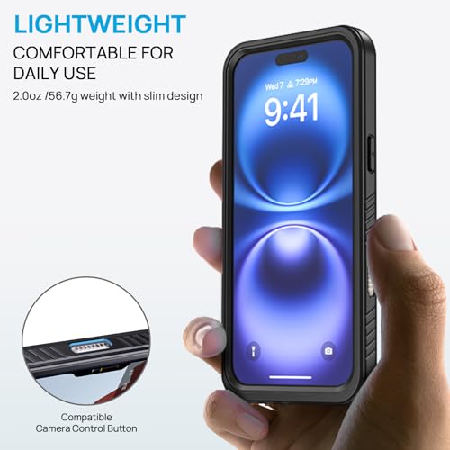 Lanhiem for iPhone 16 Case, IP68 Waterproof Dustproof Shockproof Cases with Built-in Screen Protector, 360 Full Body Protective Heavy Duty Rugged Phone Cover for iPhone 16-6.1 inch (Black/Clear) Lanhiem for iPhone 16 Case, IP68 Waterproof Dustproof Shockproof Cases with Built-in Screen Protector, 360 Full Body Protective Heavy Duty Rugged Phone Cover for iPhone 16-6.1 inch (Black/Clear)