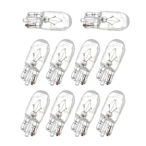 10 Bombillas Halógenas T10 5W 12V para Auto Blanco miniatura 1