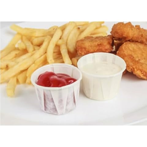 HOT BARGAINS 250 Pack Disposable Soufflé Cups Cover