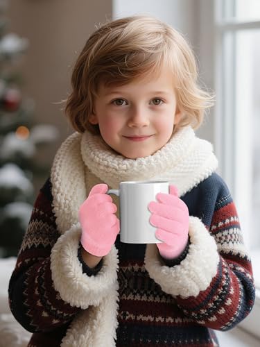 Image of Cooraby 12 Pairs Kid's Winter Magic Gloves Children Stretchy Warm Magic Gloves Boys or Girls Knit Gloves for 6-12 Years