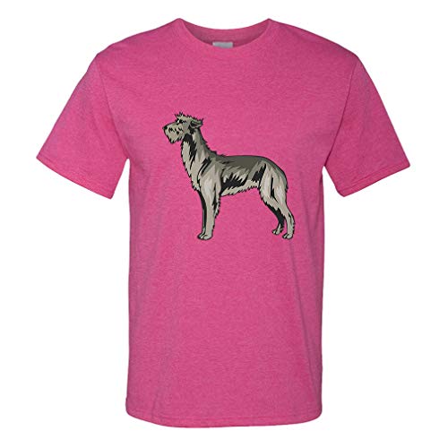 Custom Funny Graphic T Shirts for Men Scottish Deerhound Cotton Top Hot Pink Design Only X Large