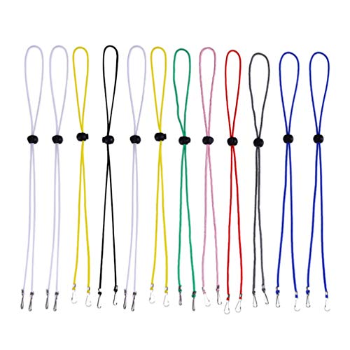EXCEART 12 Piezas de Longitud Ajustable Face_Mask Máscaras Cadena Titular Máscara Correa de Cordón con Cierre de Seguridad para Mujeres Hombres Niños Adultos,Color Aleatorio