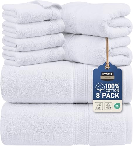Utopia Towels, Set Di Asciugamani Da 8 pezzi