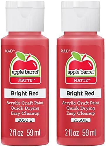 Apple Barrel Pintura acrílica en varios colores (2 onzas), 20501, rojo brillante (paquete de 2) disponible en Yaxa El Salvador