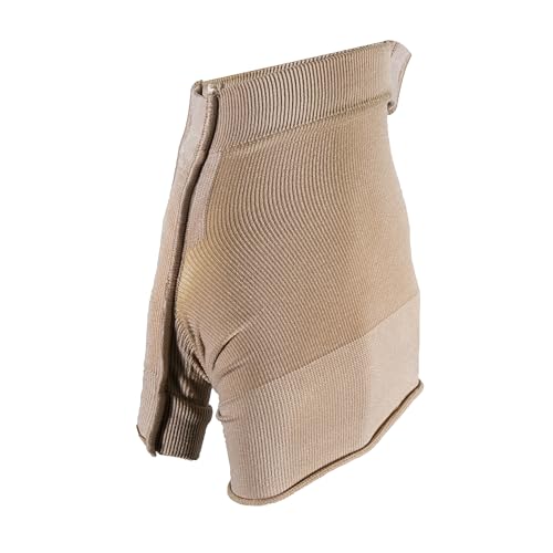 Image of Truform Lymphedema Compression Gauntlet, 15-20 mmHg Post Mastectomy Support, Beige, Small