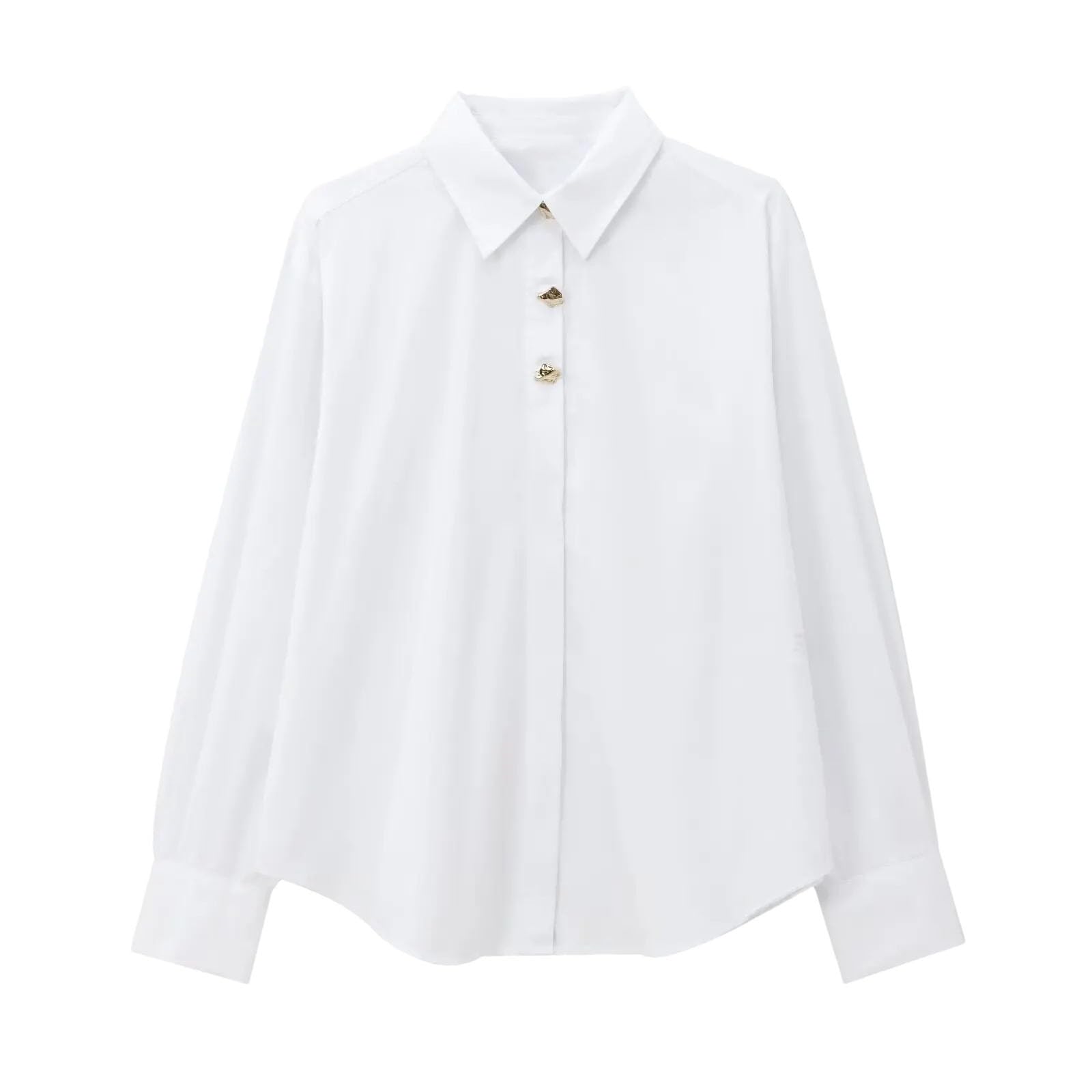Camicette da donna primavera estate ufficio lavoro top business casual sottile manica lunga oversize camicie