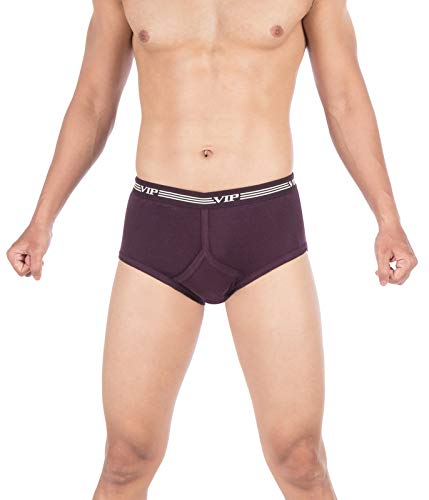 vip Men's Cotton Briefs - Spector 36IN (Pack of 5) Assorted (Colors & Print May Vary) Wine-picture-22