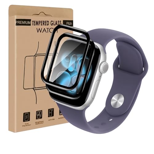Carantee 2 Stück Schutzfolie für Panzerglas für Apple Watch Series 11 46mm Anti- Kratzer HD Anti-Bläschen Anti-Fingerabdruck Apple Watch 46mm Displayschutzfolie Full Coverage iWatch 46mm Schutzglas