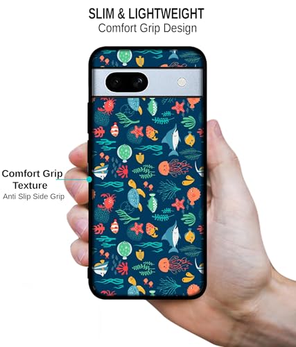 Image of Aquarium Texture Design Premium 2D Printed Metal Back Case Cover for Google Pixel 7A 5G