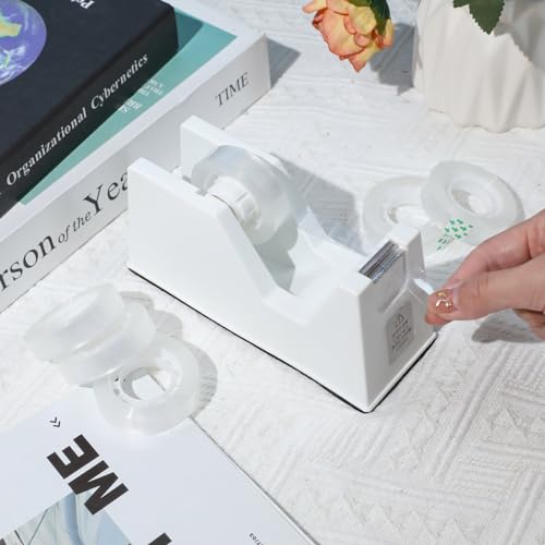 Image of Jetec 500 Rolls Clear Tape Bulk Transparent Invisible Tape Refills 1 /2 x 1260 Inches Glossy for Gift Wrapping Dispenser Office School Home Use Gift Wrap Desk Supplies