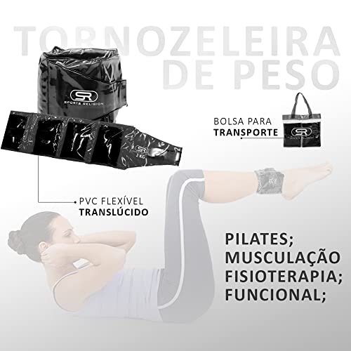 Tornozeleira/Caneleira De Peso Para Musculação 0,5 Kg (Preto)