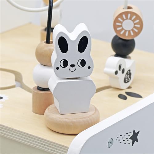 Wooden Baby Walker Activity Cubes,Baby Push Walker Toy for Toddler, 5in1 Montessori Learning&Educational Toys for 1+ Year Old Boy Girl | Sorting&Stacking | Bead Mazes and Counting Toys - image 7