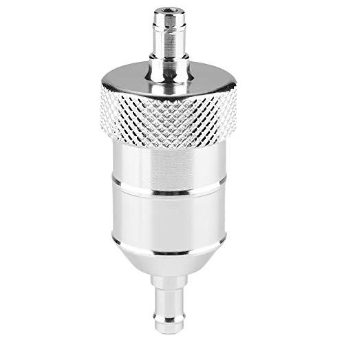 pour filtre essence moto Filtre à essence, Filtre à carburant nettoyant de filtre moto universel 8 mm(argent) Cover