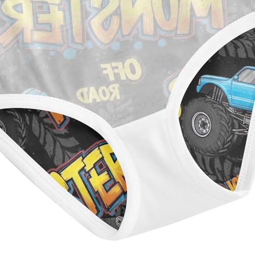 Blue Monster Trucks Cool Toddler Underwear, Panties for Girls, 2T–8 Years4