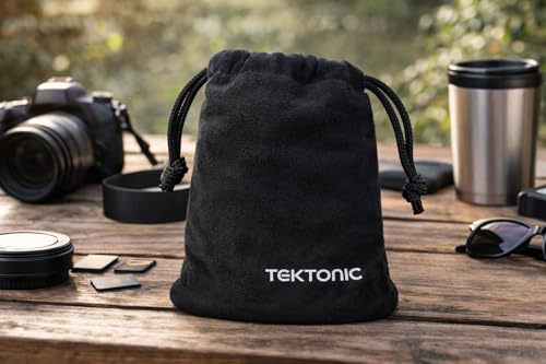 Image of TEKTONIC Soft Lens Pouch | Protective Drawstring Carry Case with Padded Interior for Camera Lenses & Accessories