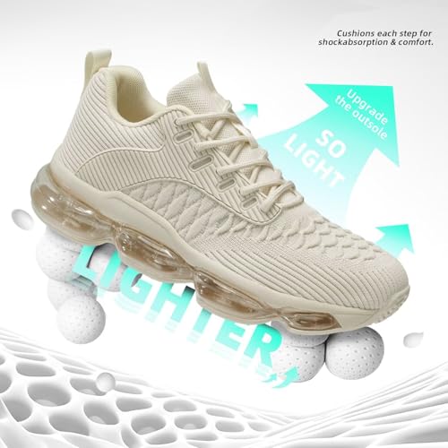 Image of Kapsen Womens Walking Running Shoes Air Cushion Breathable Fashion Tennis Sneakers Mesh Workout Casual Athletic Sports Gym