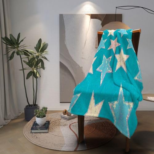 Mantas para Sofas Grandes 220x240 Estampado de Estrellas, Manta Termica Franela Mantilla Felpa para Cama 135/150, Mantitas Polar Suave y Cálida para Perro Mascota Habitacion Dormitorio_7265a