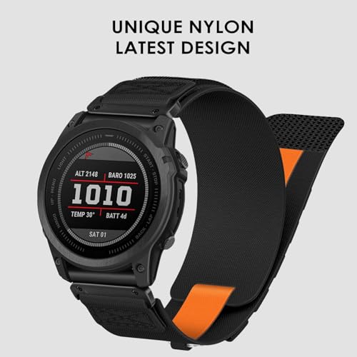 YOOSIDE Lightweight Nylon Watch Strap for for Garmin Fenix 8 47mm / epix Pro 47mm / Instinct 3 45mm - Image 3