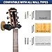 AUPHY Guitar Wall Mount Auto Lock,Guitar Wall Holder with Nitro-Safe Velvet,Universal Compatibility for All Headstocks and Neck Widths Supports Acoustic, Electric, and Bass Guitars