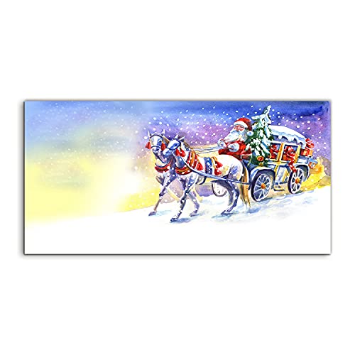 Photo sur acryl chevaux en hiver 120x60 pour l'ambiance cosy de votre chambre