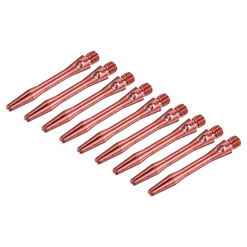 PATIKIL 35mm Aluminum Dart Shafts, Medium 2BA Thread Dart Stems Dart Accessories Throwing Fitting for Steel Tip - 9 Pack (Red)