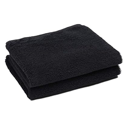 PERFEHAIR Schwarze Friseur Handtücher (2er-Pack, 40x70 cm), Barbershop kleines Handtuch, Fitnessstudio, Bad, Spa, Rasieren, Shampoo