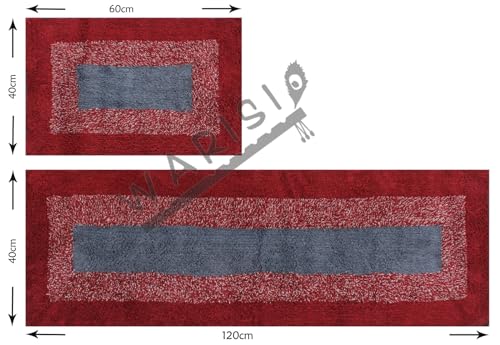 Image of Cotton Kitchen Doormat Rectangular Floor Mat Anti-Slip Soft Washable Printed Designer for Kitchen Room Offices (120L x 40W & 60L x 40W Centimetre) Design-6