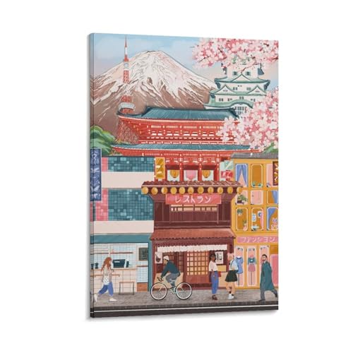 Toile de Tokyo Japon déco murale de bureau et univers zen pour la maison