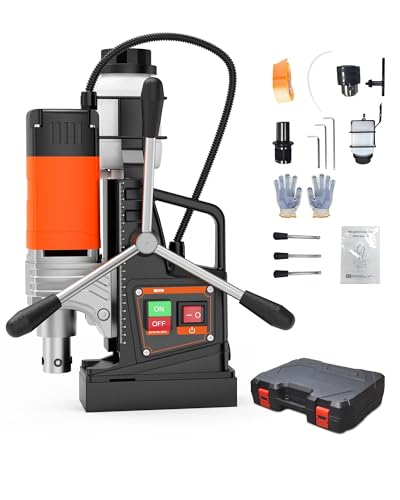 Image of ACEKOOL Mag Drill with 1.57 inch Boring Diameter, 1650w Power, 2922Lbf Power Portable Magnetic Presses, 810 RPM, for Metal Surface, Industrial & Home Improvement