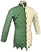 aketon gambeson medieval cotton padded handmade green and white thick jacket wear new SCA (Society for Creative Anachronism) LARP (Live Action Role Playing) gambeson medieval (XL)