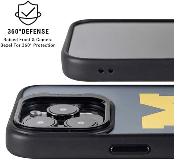 Skinit Kickstand Phone Case Compatible with iPhone 16 Pro - Officially Licensed University of Michigan M Logo Design