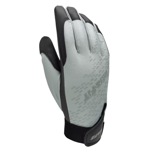 Intra-FIT Racquetball Glove Breathable Squash Pickleball Tennis Glove - Quick Dry, Tacky Grip, PU Palm Light Grey S