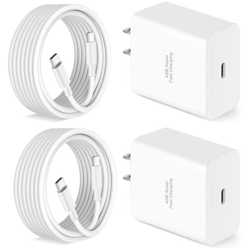 45W Super Fast Type C Charger USB C for Google Pixel 9/9 Pro XL/Fold/8/8a/8 Pro/7 /7a/7 Pro/6/6a/6 Pro, 2Pack 45Watt Fast Charging Block with 10FT Long USBC Cable
