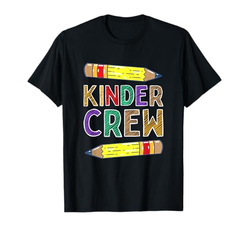 Kinder Crew Funny Kindergarten Maestro 1er Día de Escuela Camiseta