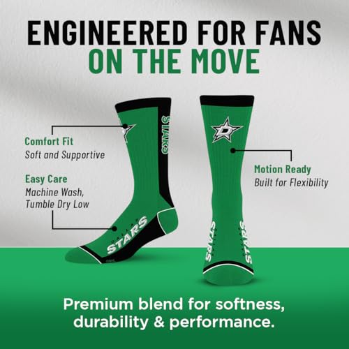 For Bare Feet MVP Crew Sock NHL Large