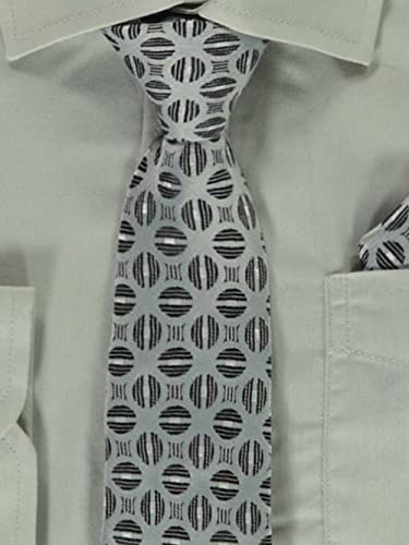 Kids World Boys' Dress Shirt & Tie (Patterns May Vary) - Silver, 54