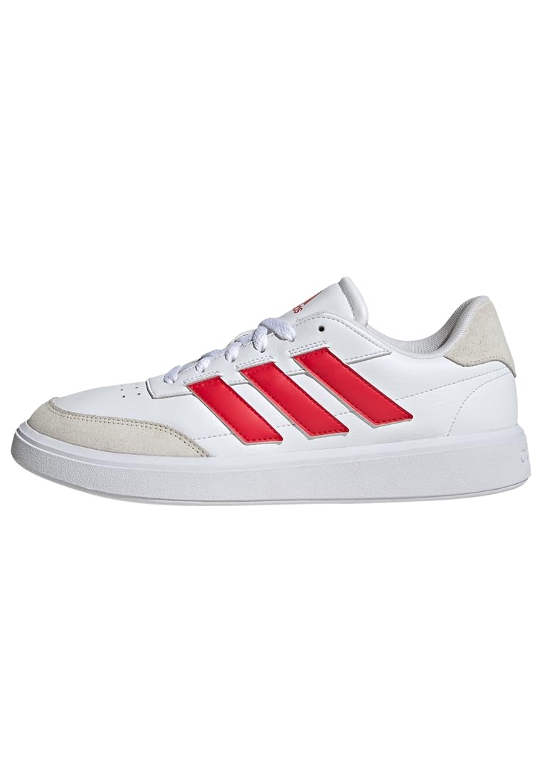 adidas Men's Courtblock Shoes, Cloud White/Pure Ruby/Off White, 6.5 UK