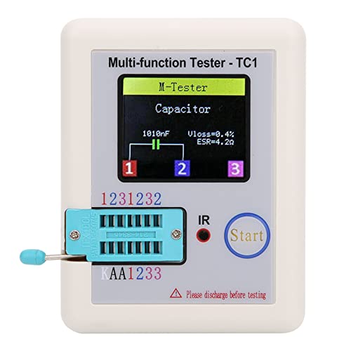 Transistor Tester Pocketable TFT Display NPN PNP Diode Resistor Capacitor Measurement, Infrared Waveform Detection for IR Zener Diodes