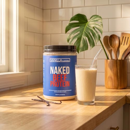 Image of NAKED Vanilla Beef Protein Isolate - Grass Fed European Beef Bones, 21g Protein & Collagen Amino Acids, Dairy Free, No Artificial Ingredients, Paleo Keto Carnivore Friendly - 20 Servings