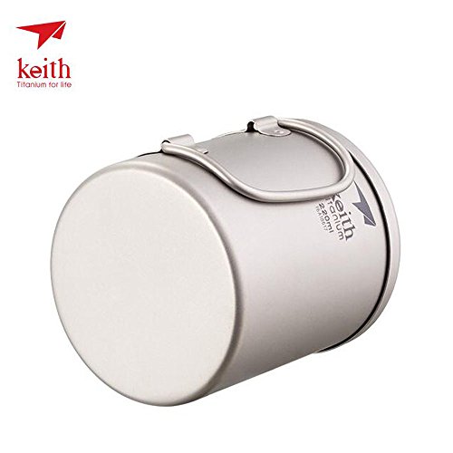 Keith doppia parete tazza di titanio con manico