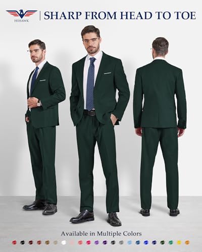 Hihawk Men's Slim Fit Blazer, One Button Casual Lightweight Jacket, Sport Coat for Daily2
