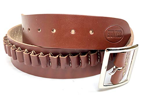 Hunter Company 100% Full Grain American Cow Hide 2-Inch Brown Leather Cartridge Belt for Taurus Judge .45 Caliber, X-Large