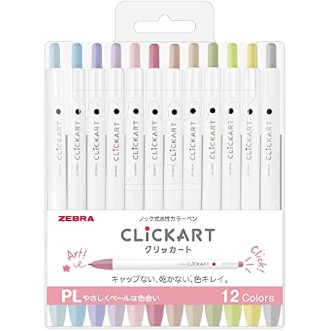 ZEBRA Clickart PL 12-Colour Water Based Pen Set Cover