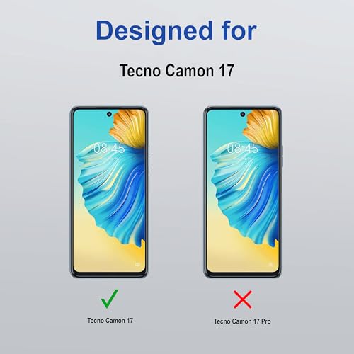 Image of ZAP CASE HD Plus Tempered Glass Screen Protector Compatible For Tecno Camon 17 (Black) Edge To Edge Coverage With Easy Installation Kit