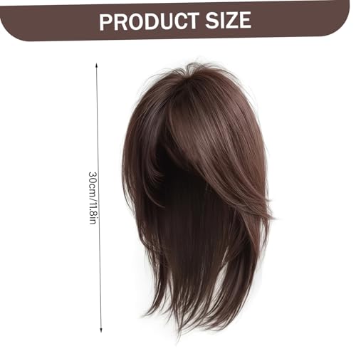 Extension cheveux invisible marron supérieure avec frange