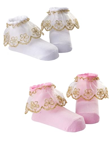 Image of PrinceSasa Little Baby Girl Princess Lace Ruffles Socks Set