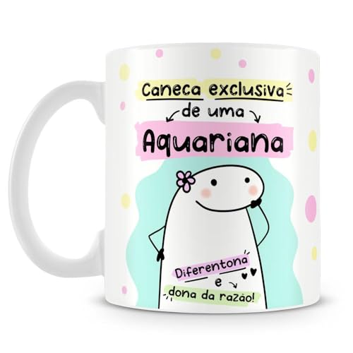 Caneca Personalizada Memes Flork - Signo de Aquário