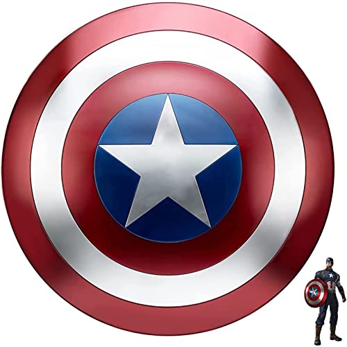 PRETAY Avengers Réplica de Marvel Escudo Capitan America 60Cm Edición 75 Aniversario,Los Vengadores Marvel Capitán América Disfraz de Metal Shield 1: 1 Apoyos de Película